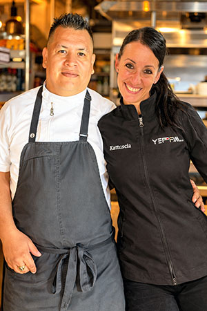 Chef Omar Santamaria with Chef Katiuscia Rinaldi