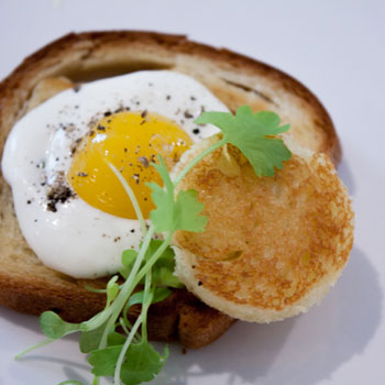 Joey Ward's  'Hole-in-One', Brioche Toast with Butter Poached Lobster, Truffle Mayo and Egg Yolk Emulsion
