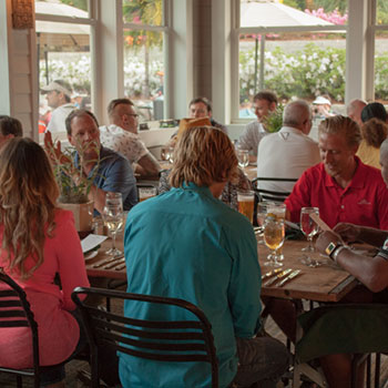 A private dinner in the Birdie Bar