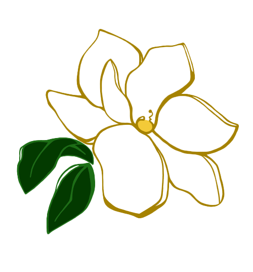 Gold magnolia icon
