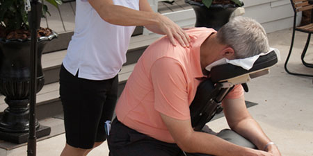 A Guest receiving a massage