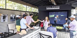 Full Swing golf simulator on the Cabana Deck at the Veranda